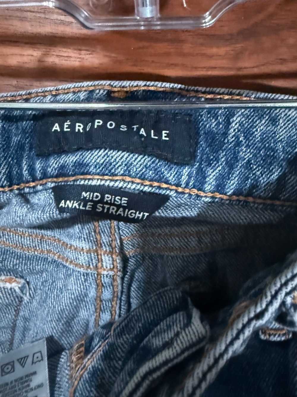 🔻Aéropostale Mid Rise Ankle Straight Jeans Size 12R Medium Wash - Picture 10 of 10